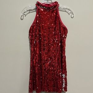 Weissman Red sequin dress